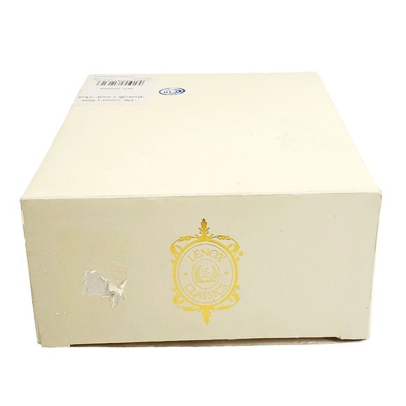 Lenox NIB Bone China Butterfly Candy Dish Ivory Porcelain 24K Gold Trim Oval - Picture 6 of 6